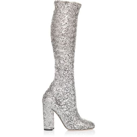 dolce and gabbana silver heels|dolce gabbana high heel boots.